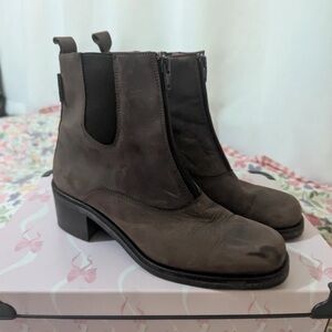 Brown Leather Ankle Boots